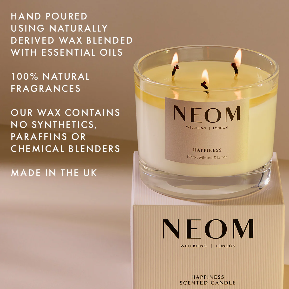 Happiness Scented Candle (3 Wick) - Image 3