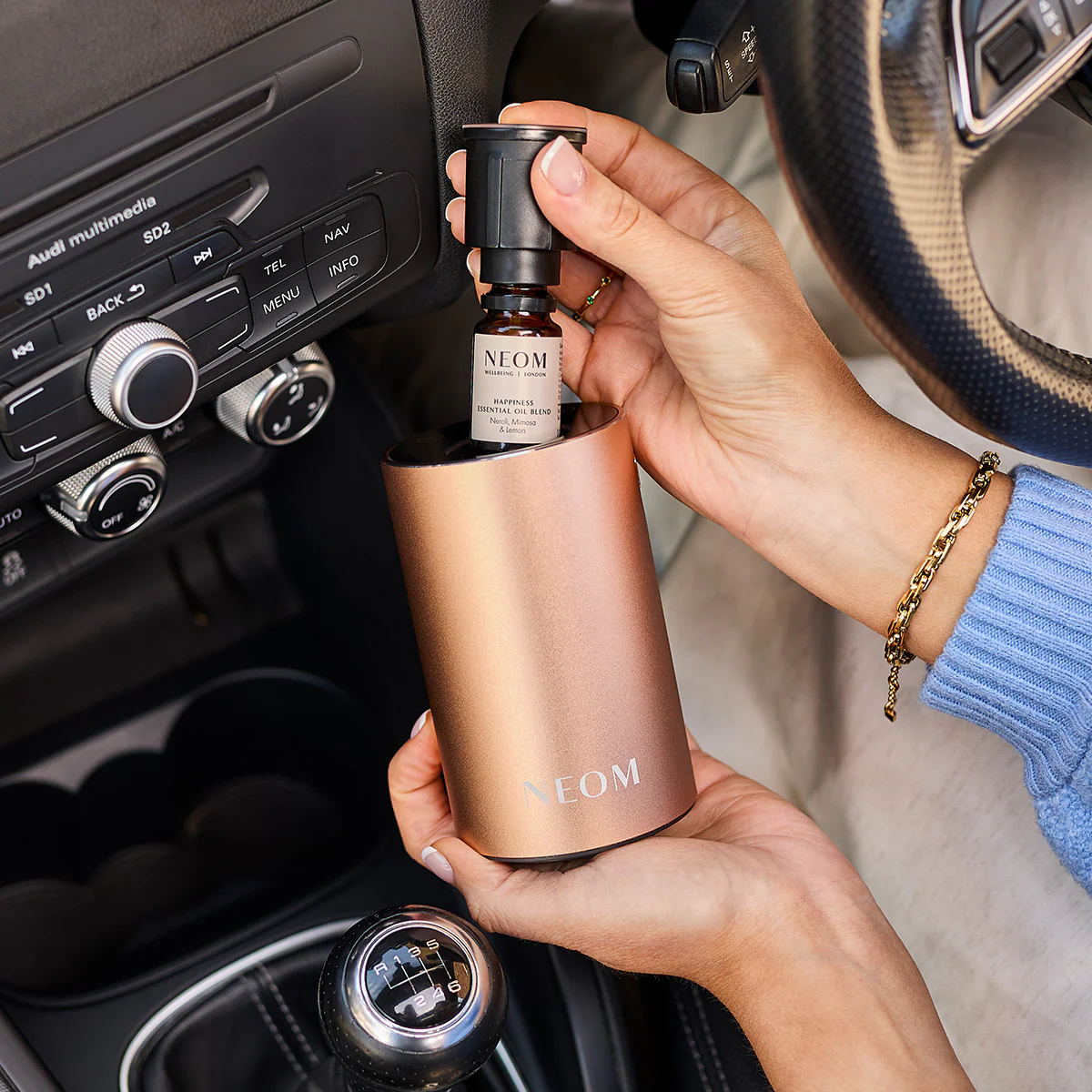 Wellbeing Pod Mini+ Waterless Essential Oil Diffuser in Rose Gold - Image 6